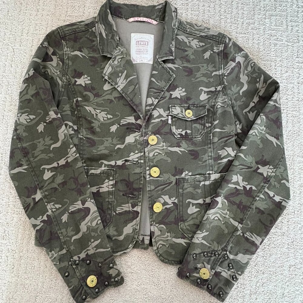 Levis Tab Twills California Limited Camo Studded Jacket Sz M